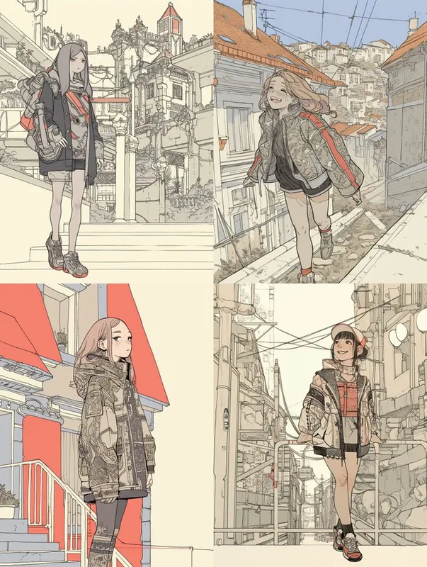 Whimsical Cat Sketch - Пример 4