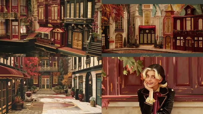 Autumnal Elegance in AI Art - Пример 2