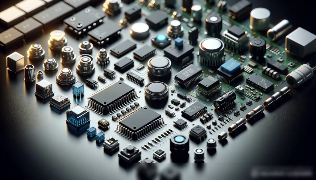 Изображение, демонстрирующее мелкие электронные компоненты, используемые в бытовой технике - Пример 2