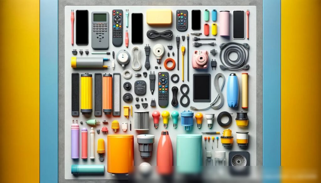 Изображение, изображающее разнообразные аксессуары для бытовой техники - Пример 2