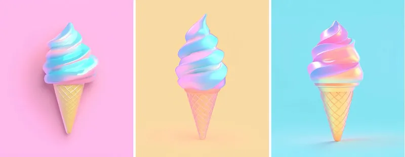 Pastel Dreams: Whimsical Ice Cream - Пример 2