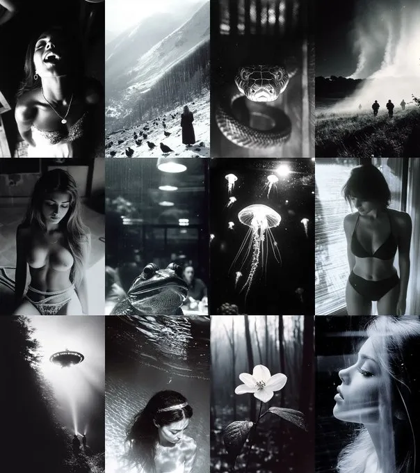 Ethereal Monochrome Dreamscape - Пример 2