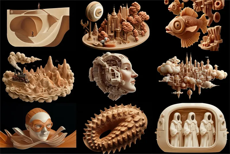 3D Wood-Carving Aesthetic - Пример 2