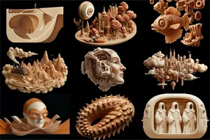 3D Wood-Carving Aesthetic - Пример 1