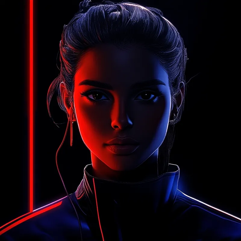 Futuristic Neon Archer - Пример 1