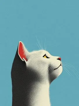 Minimalist Surrealism of a Cat - Пример 1