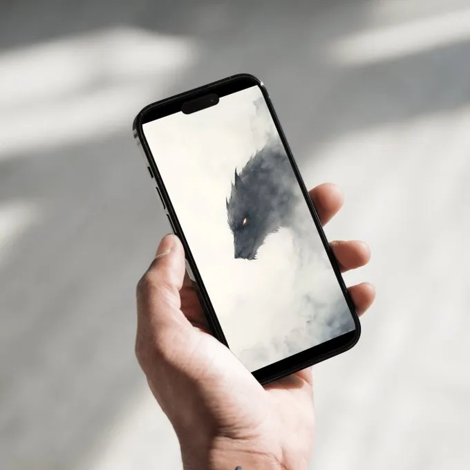 Ethereal Wolf Silhouette - Пример 2