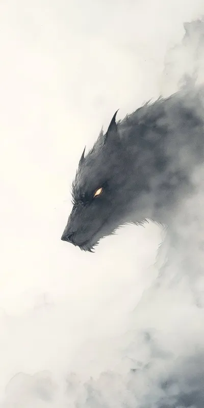 Ethereal Wolf Silhouette - Пример 3