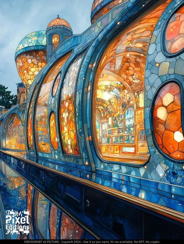 Stained Glass Ocean Wave - Пример 3