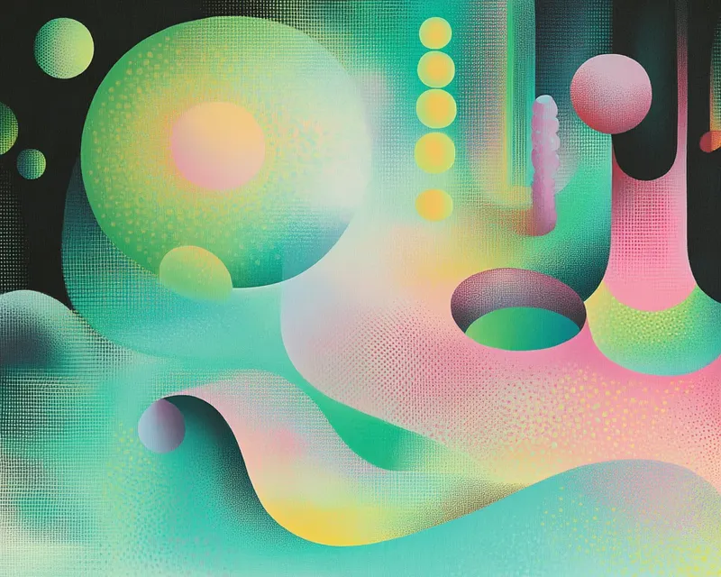 Dreamy Pointillist Abstraction - Пример 2