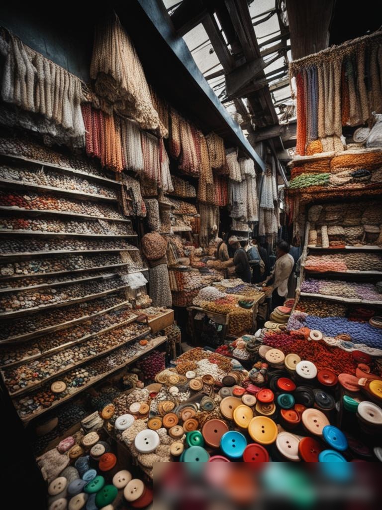 Широкоугольный снимок оживленного оптового рынка галантерейных изделий - Пример 5