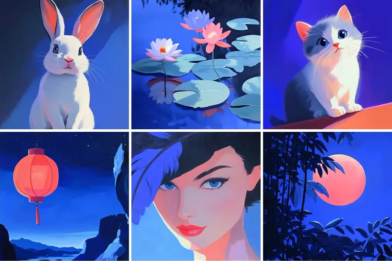 Vibrant Cartoon Serenity - Пример 2