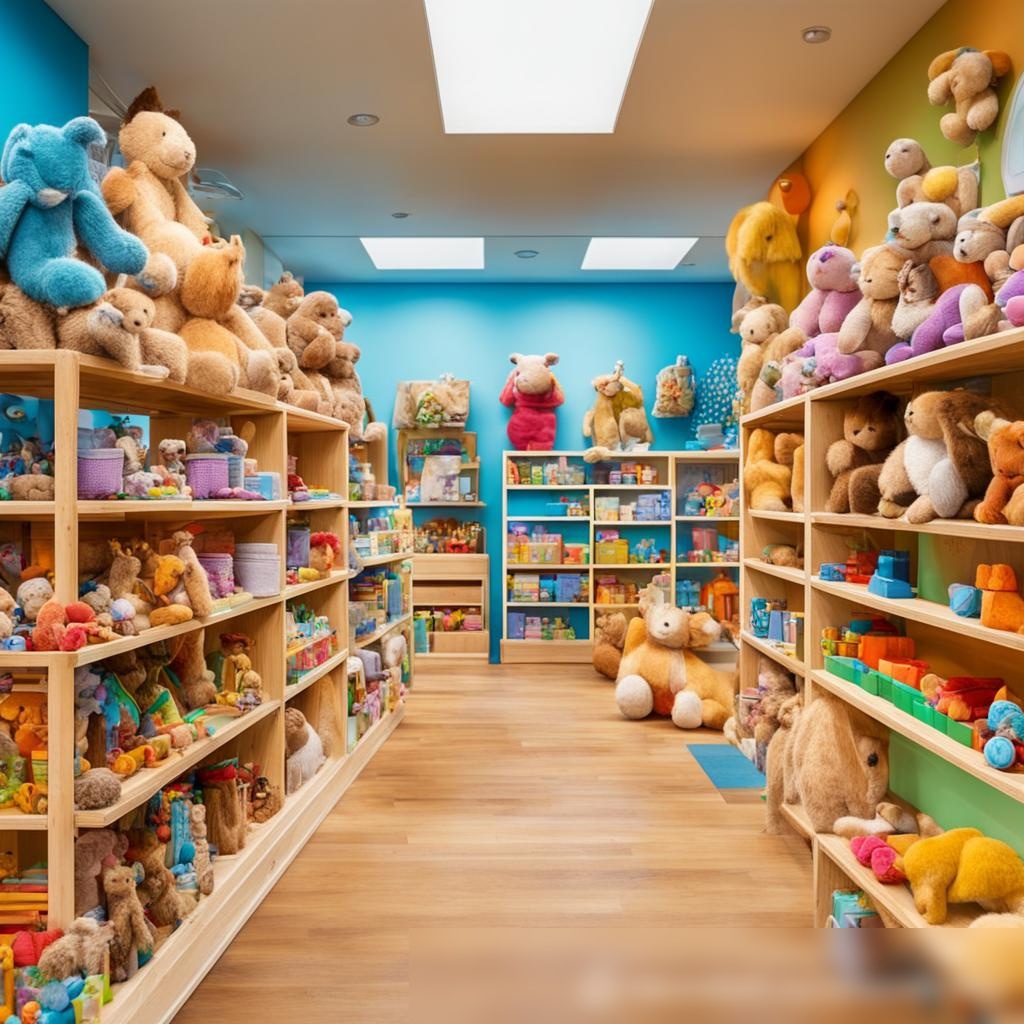 Широкоформатное изображение интерьера яркого детского магазина игрушек - Пример 3