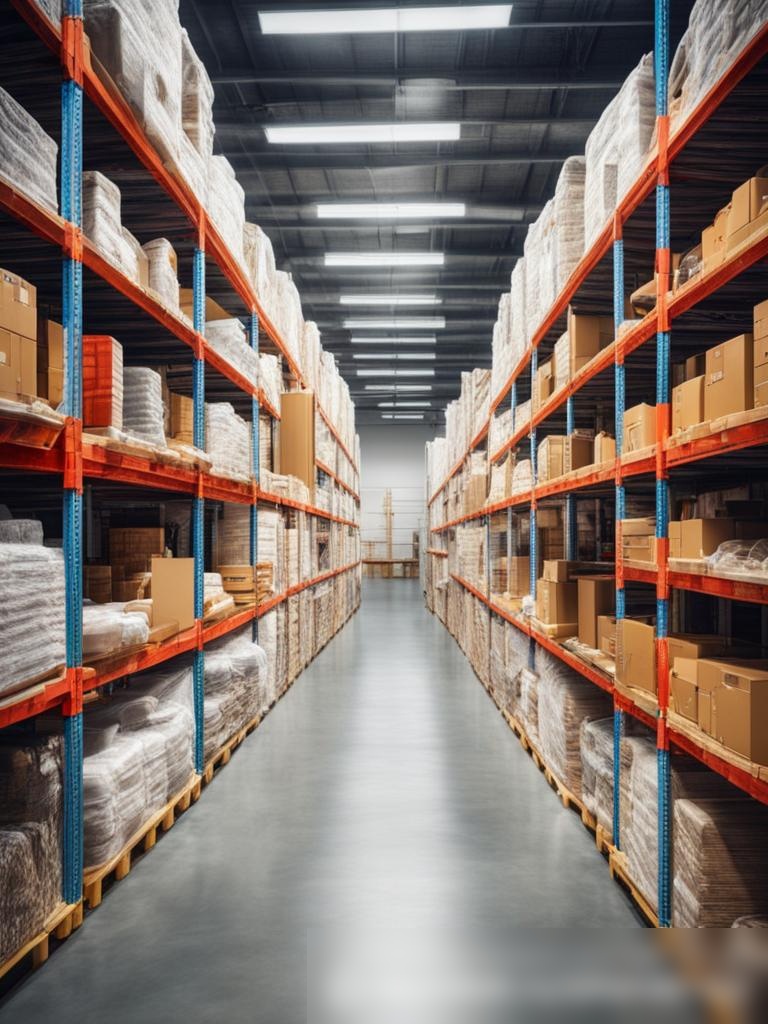 Детализированное изображение интерьера склада, посвященного оптовой торговле детскими товарами - Пример 5