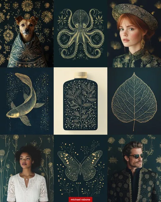 Opulent Elegance in Green and Gold - Пример 3