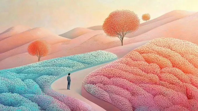 Surreal Pastel Dreamscape - Пример 2