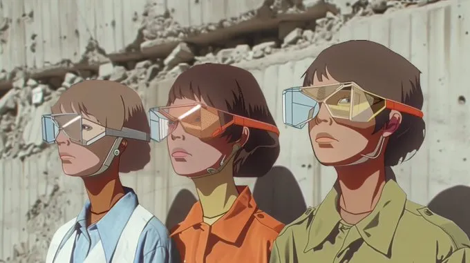 Futuristic Anime Trio - Пример 1