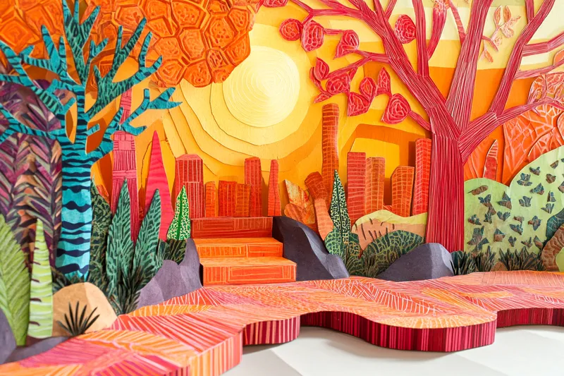 Silhouette on Vibrant Background - Пример 4