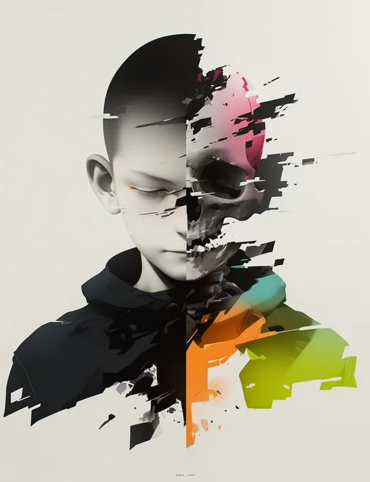 Fragmented Abstract Portrait - Пример 2