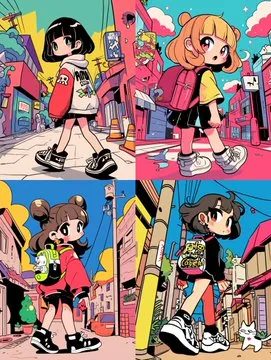 Vibrant Pop Art Street Style - Пример 2