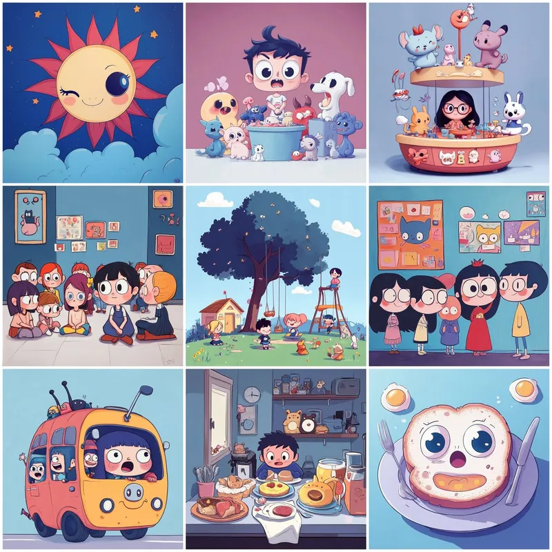 Playful Cartoon Whimsy - Пример 2