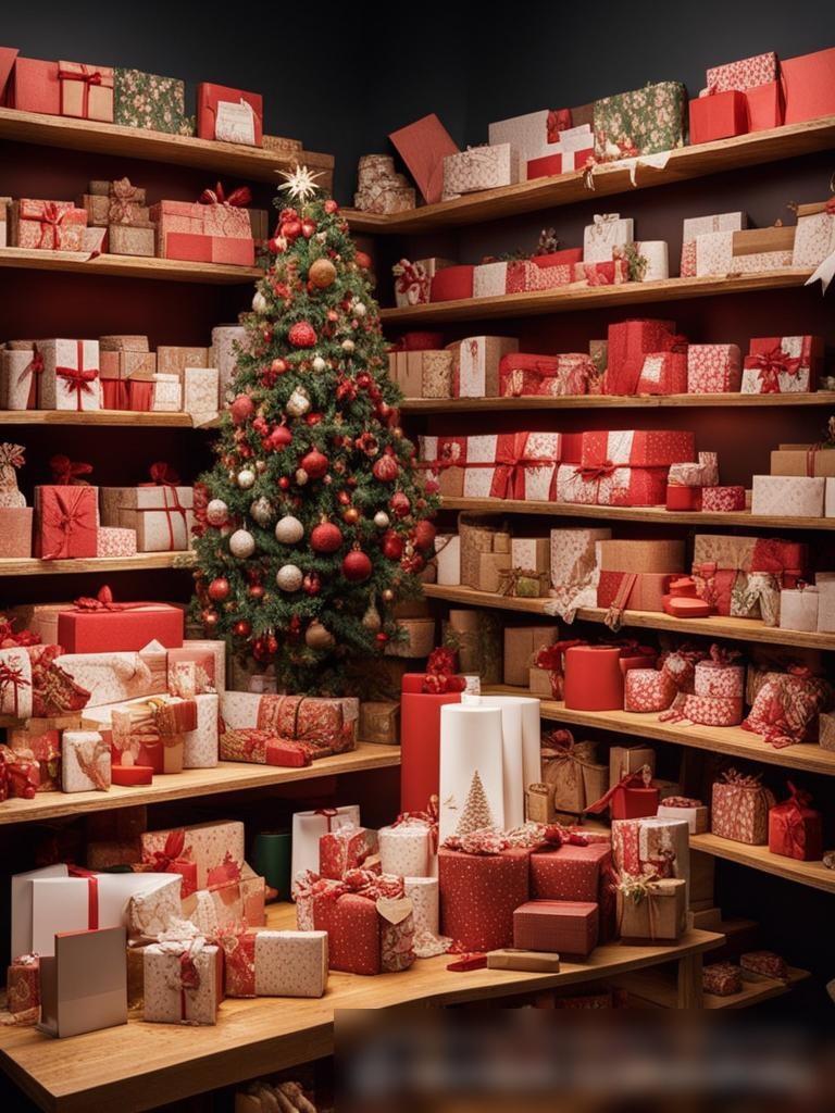 Праздничный уголок магазина с новогодней тематикой: Скачать изображение - Пример 5