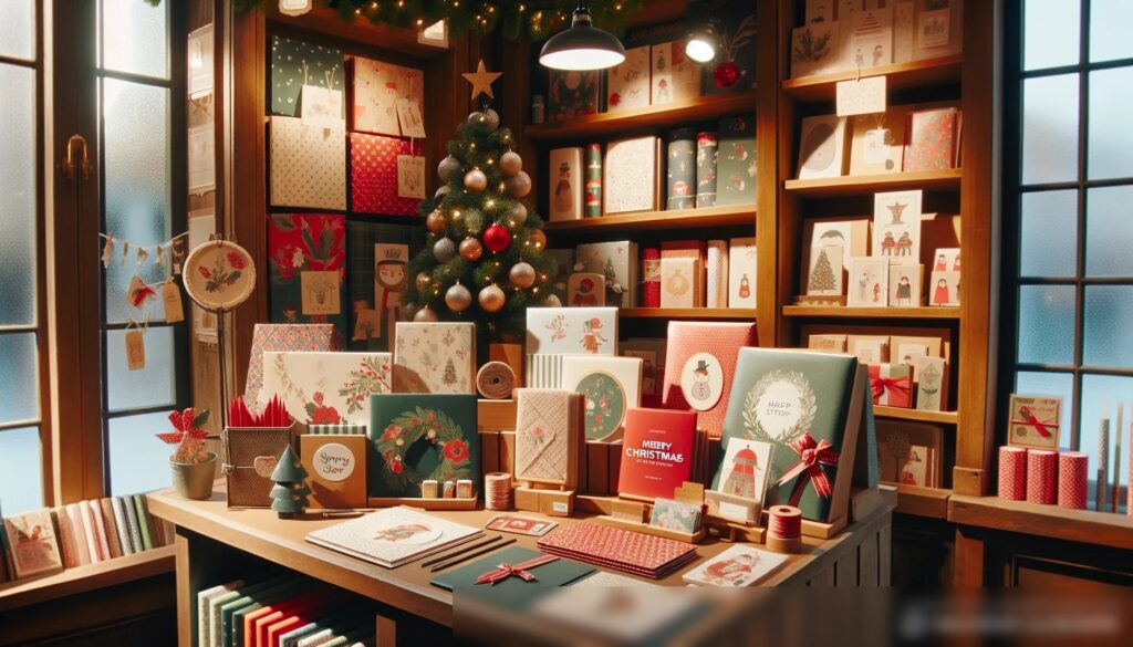 Праздничный уголок магазина с новогодней тематикой: Скачать изображение - Пример 1