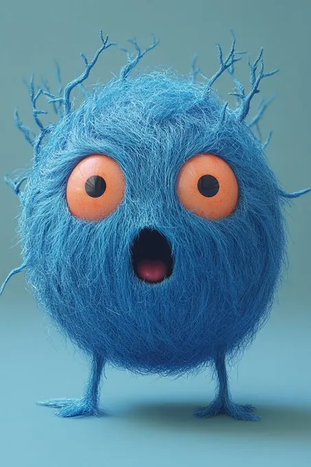 Playful Furry Orange Blue - Пример 3