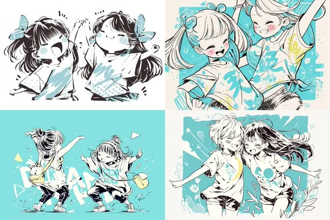 Cute Chibi Watercolor - Пример 4