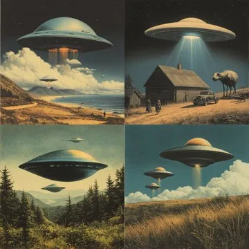 Retro-Futuristic Nocturnal Tranquility - Пример 4