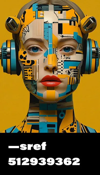 Futuristic Geometric Portrait - Пример 2