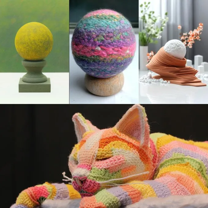 Cinematic Textured Wool Art - Пример 2