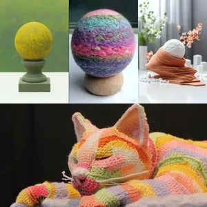 Cinematic Textured Wool Art - Пример 1