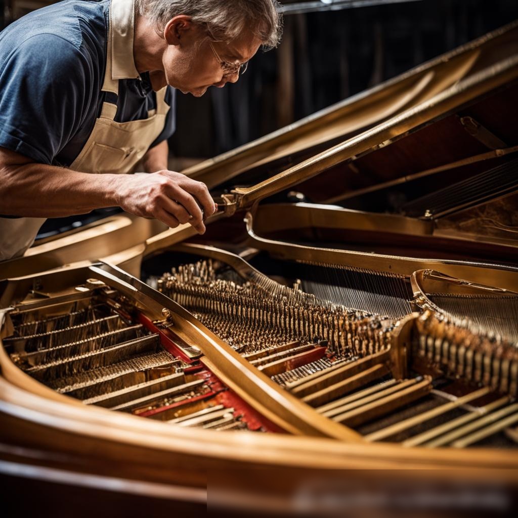 Детализированный процесс реставрации рояля в современной мастерской - Пример 3