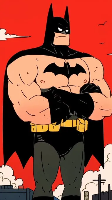 Retro Cartoon Hero Style - Пример 2