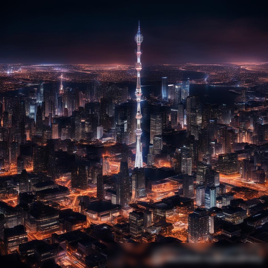 Современный городской пейзаж при закате - Пример 3