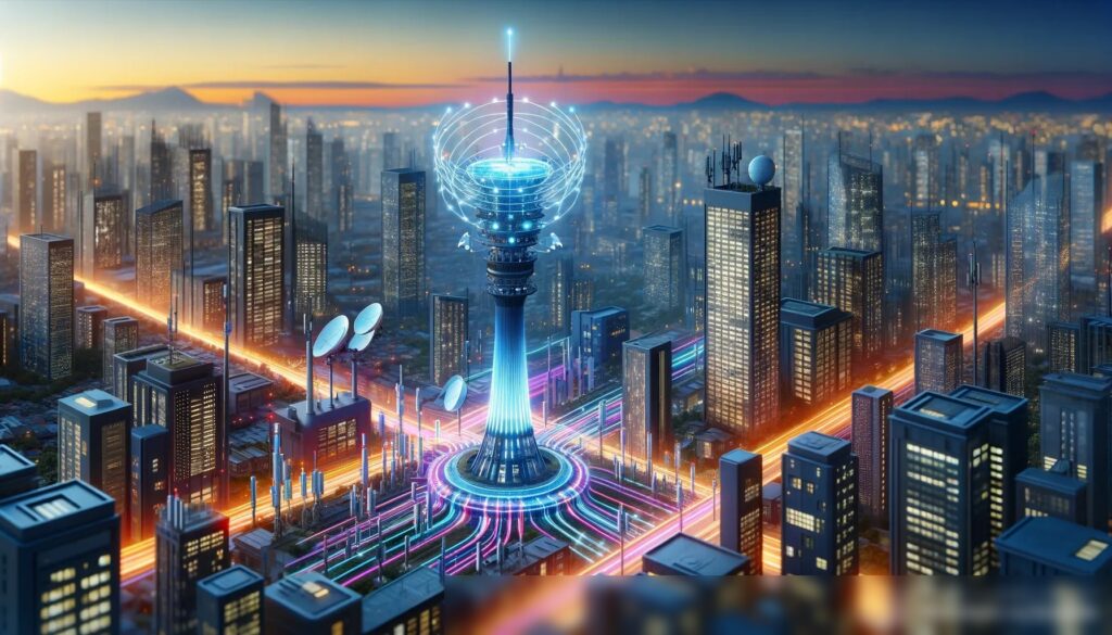 Современный городской пейзаж при закате - Пример 1