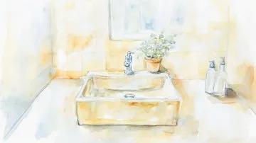 Warm Night Watercolor Scene - Пример 3