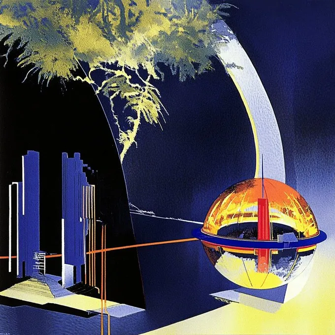 Futuristic Abstract Geometry - Пример 4