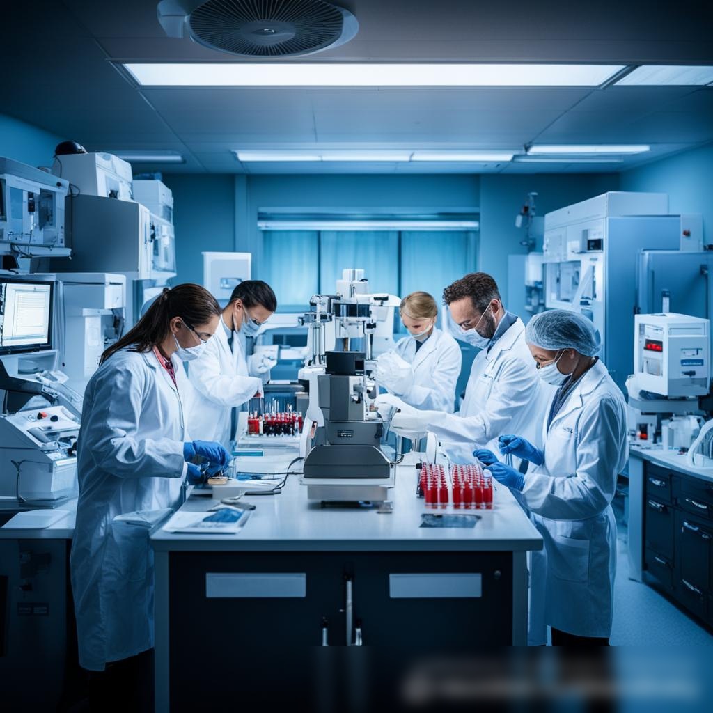 Изображение команды ветеринаров и лаборантов, работающих в лаборатории ветеринарной диагностики - Пример 3