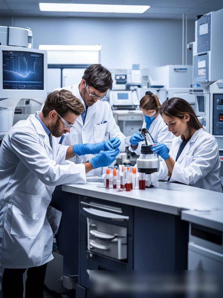 Изображение команды ветеринаров и лаборантов, работающих в лаборатории ветеринарной диагностики - Пример 5