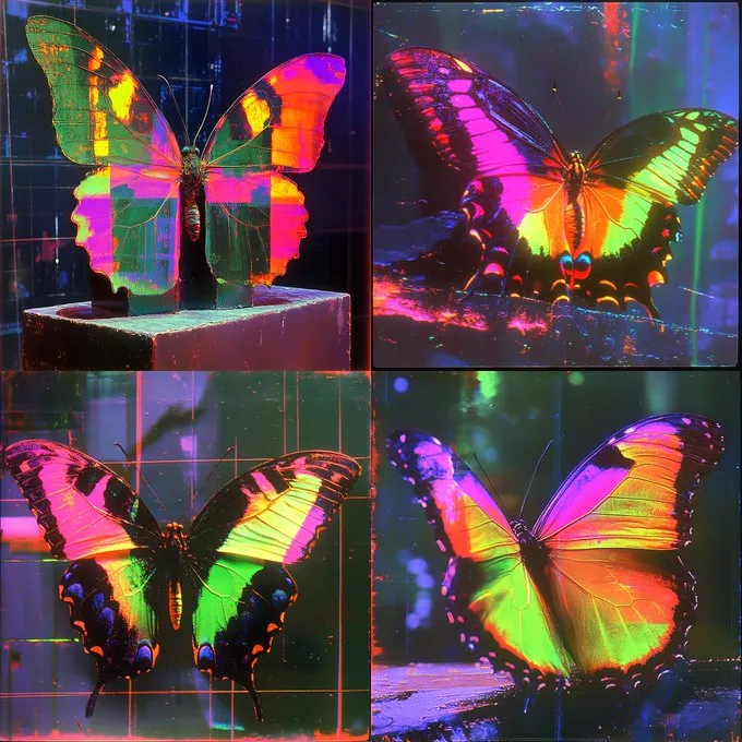 Neon Butterfly Vividness - Пример 2