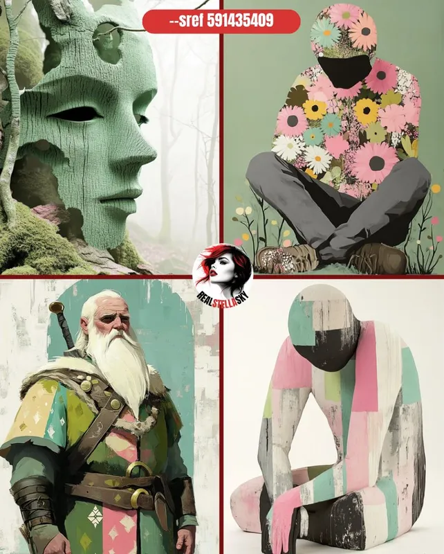 Whimsical Naturalism with Textured Patterns - Пример 2