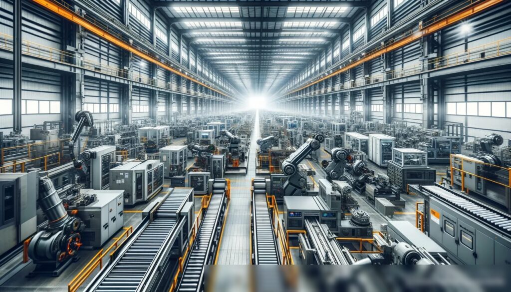 Широкоугольный снимок большого промышленного склада - Пример 2