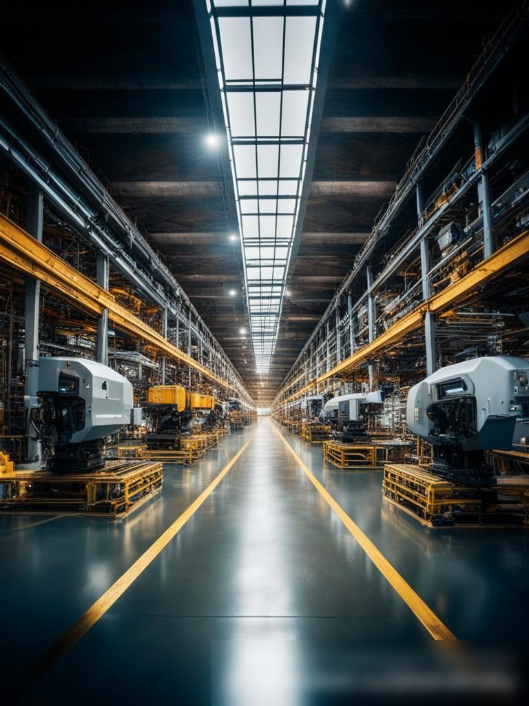 Широкоугольный снимок большого промышленного склада - Пример 5