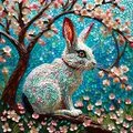 Vibrant Impressionist Bunny - Пример 2