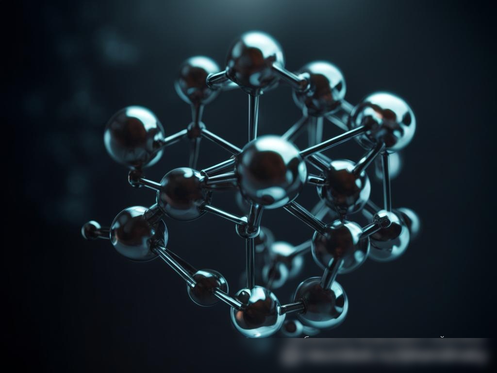 Художественное представление молекулярной структуры графита, выполненное в 3D - Пример 4