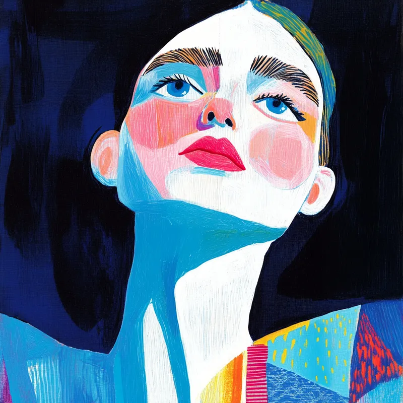 Whimsical Feline Folk Art - Пример 3