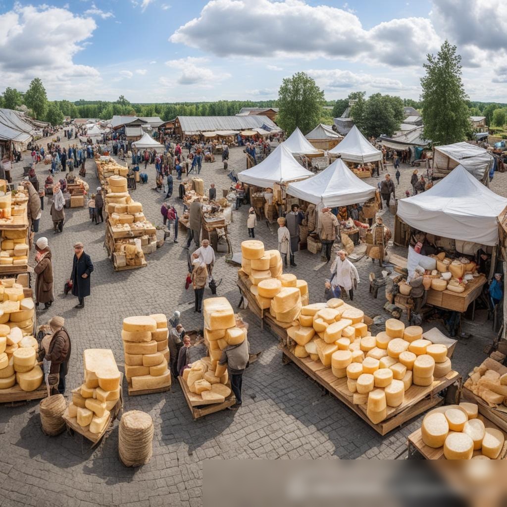 Открытый рынок сыра в милой русской деревне - Пример 3
