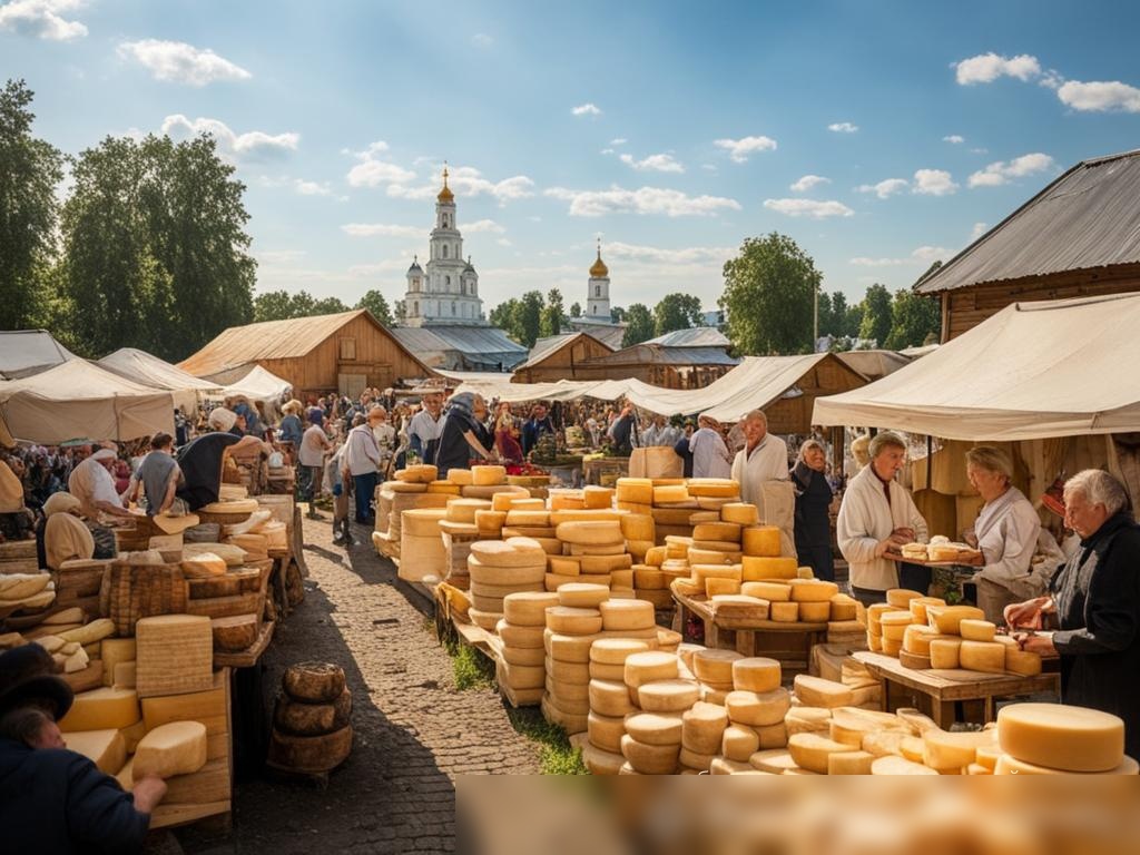 Открытый рынок сыра в милой русской деревне - Пример 4